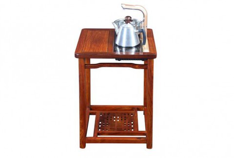 巴西木简易茶水柜 泡茶桌边柜 三合一电磁炉