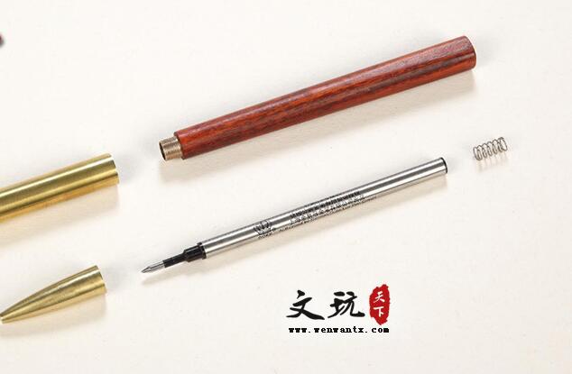 紫檀方圆创意红木签字笔 中国风个性实用办公用品-2