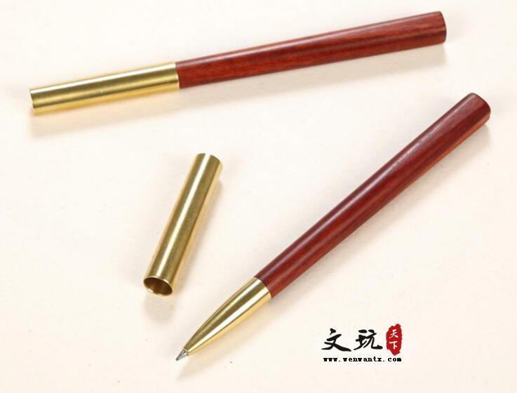 紫檀方圆创意红木签字笔 中国风个性实用办公用品-3
