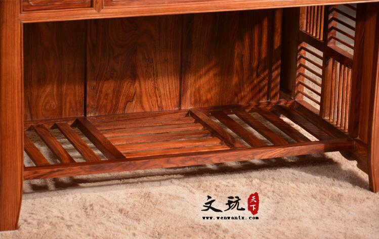 将军茶台功夫茶桌椅古典中式红木茶台-6