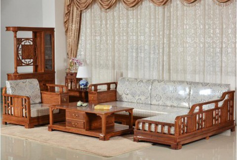 贵妃沙发转角刺猬紫檀新中式客厅红木沙发