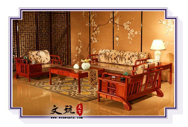 红木沙发 刺猬紫檀实木家具富丽沙发5件套-4