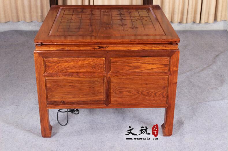 古典中式实木棋台桌 刺猬紫檀木下棋桌椅组合-5
