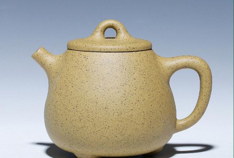 宜兴原矿正品全手工紫砂茶壶茶具芝麻段泥高石瓢壶