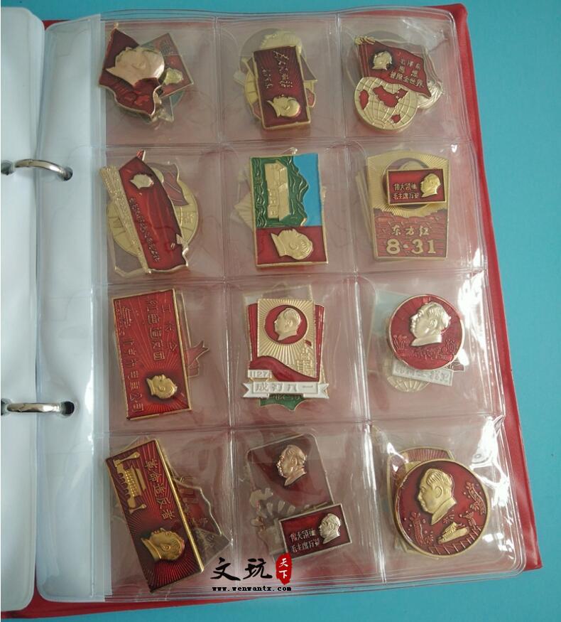 文革红色收藏毛主席像章徽章胸章纪念章120枚送收藏册-6