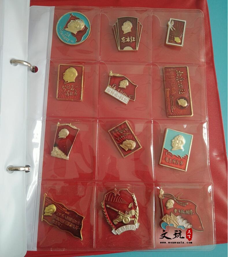 文革红色收藏毛主席像章徽章胸章纪念章120枚送收藏册-11