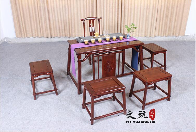 新中式茶桌功夫茶桌椅组合澳洲酸枝木仿古茶桌 休闲简约组合茶桌-4