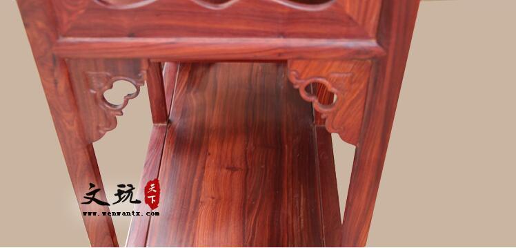 小叶红檀榫卯结构豪华茶水柜中式实木储物柜家具-5