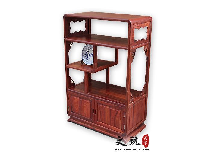 小叶红檀榫卯结构豪华茶水柜中式实木储物柜家具-2