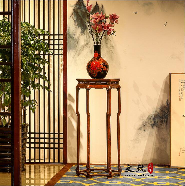 红木家具老挝大红酸枝客厅红木花架高端红木交趾黄檀-1
