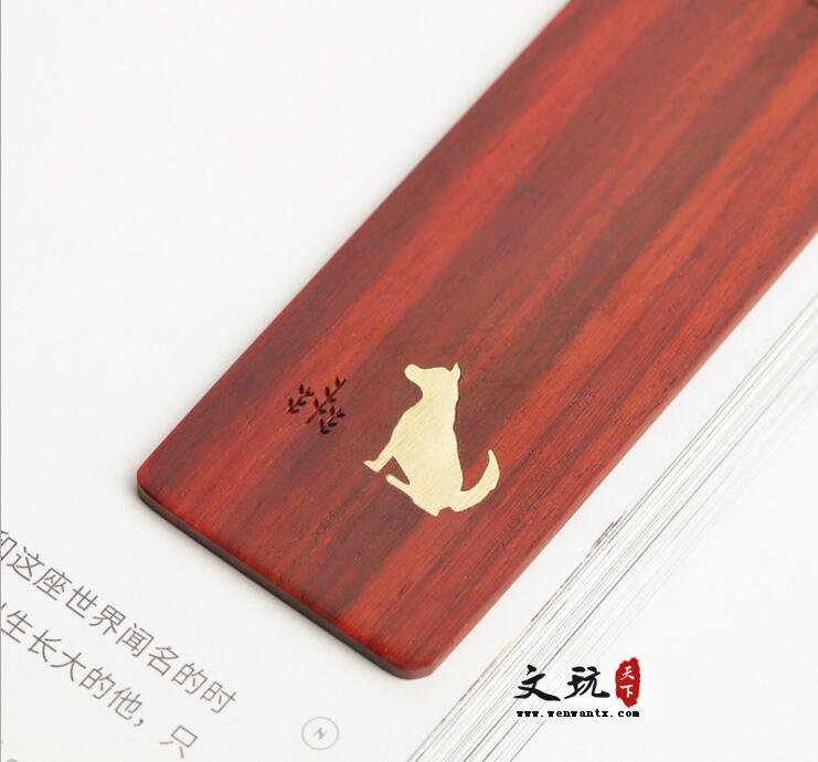 红木质古典中国风书签套装金属古风流苏礼物定制刻字 创意签字笔-5