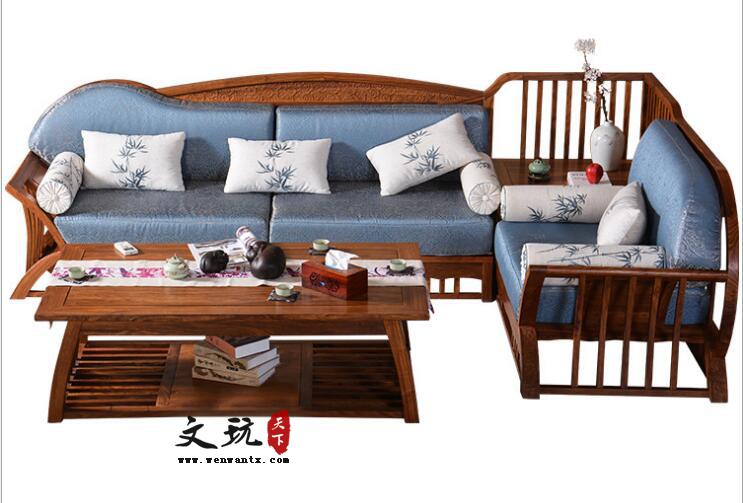 刺猬紫檀新中式西施贵妃沙发 客厅家具红木组合沙发-1