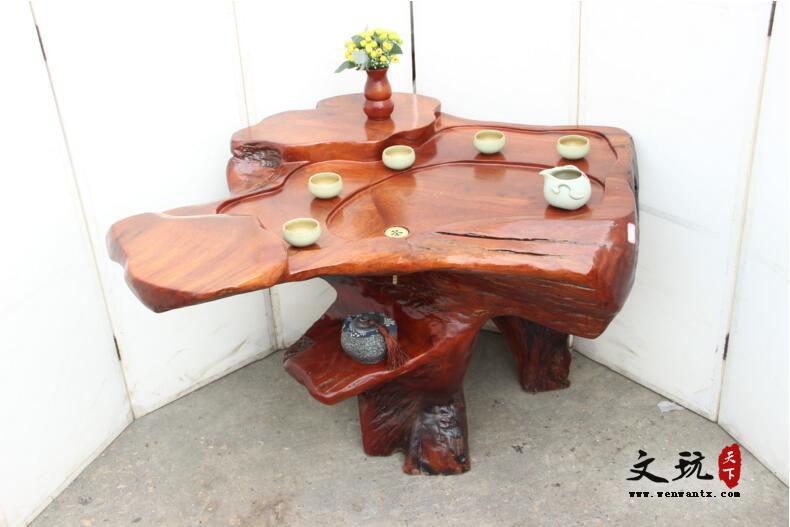 花梨木根雕茶台 原木客厅茶桌 古典中式实木功夫茶海-1