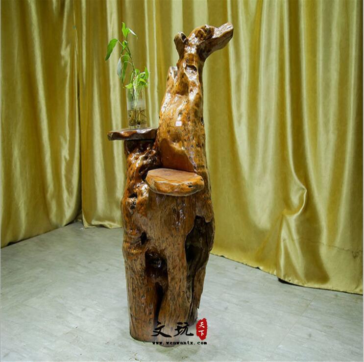 天然百搭创意根雕工艺花架天然杂木树根整体摆件木质花架146-85cm-2