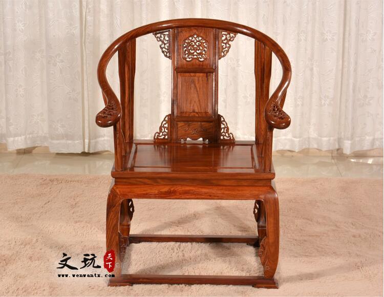 古典中式椅组合三件套明式红木家具皇宫椅-4