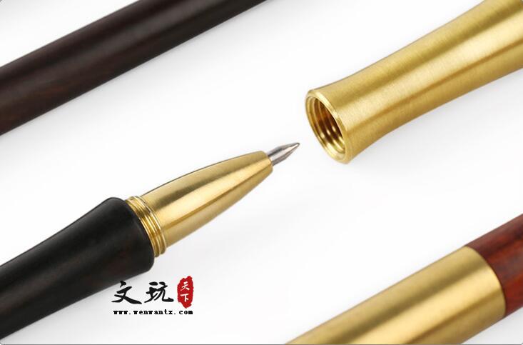 中国风礼物红木签字笔直尺套装定制创意礼品木质尺子中性笔-6