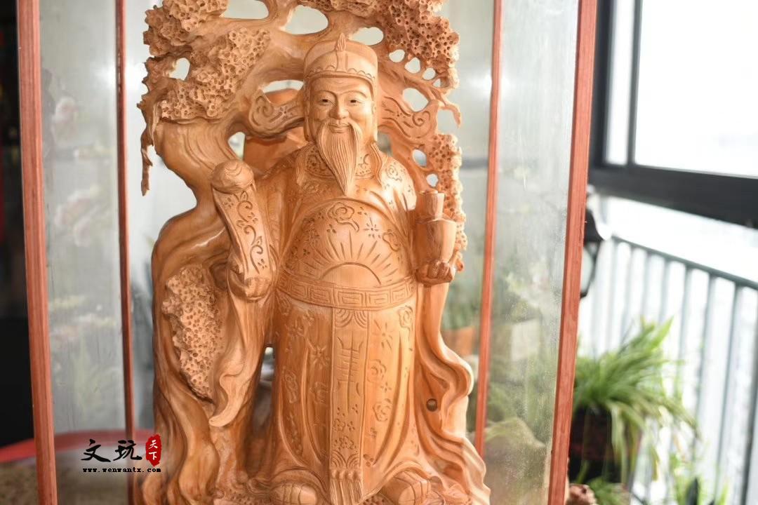 福州传统根雕作品：财神爷-1